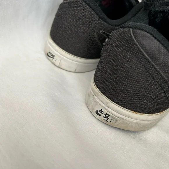 Men's Nike Size 10 SB Check Solarsoft Gray Canvas Skateboard Sneakers - Picture 5 of 9